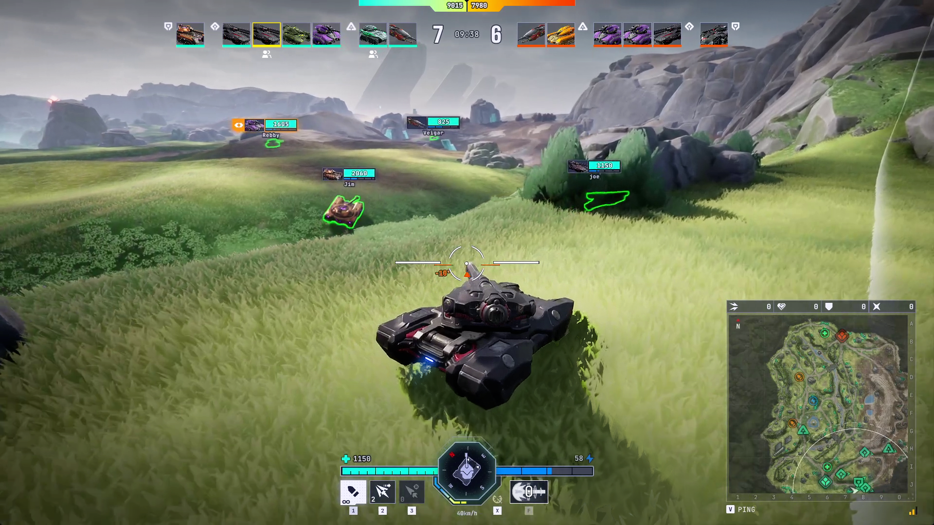 A TYR squad advancing across the battlefield